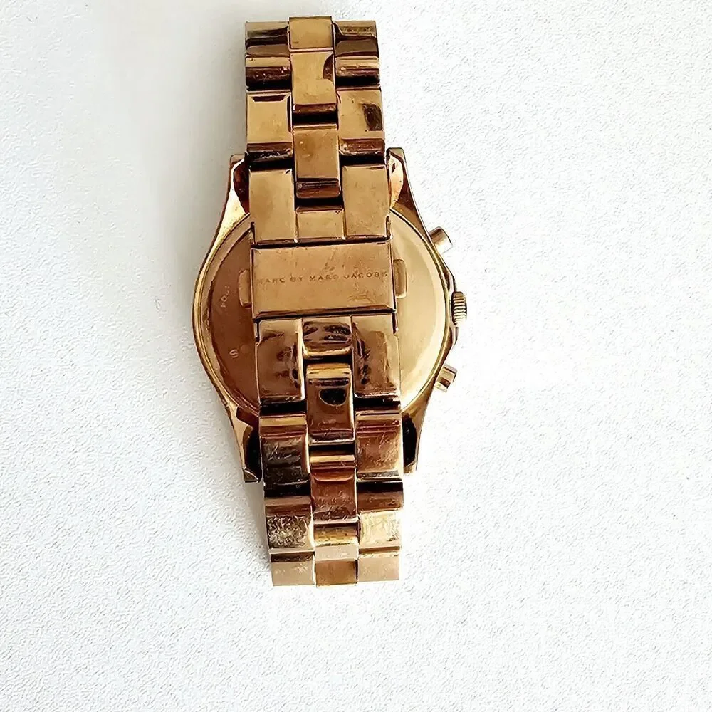 Marc by Marc Jacobs Women's Rose Gold Stainless Steel Chronograph Watch MBM3107